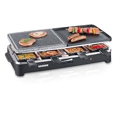 Severin RG 2341 Raclette-Partygrill mit Naturgrillstein, schwarz / 8 Pf�nnchen
