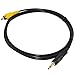SuperWhole 6Ft 1.8m 1/8 3.5mm Mono Male Plug to RCA Male Jack Audio Cable Cord Gold Plated