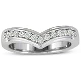 1/4ct Diamond Wedding-Anniversary Ring in Sterling Silver Sizes 4-9.5