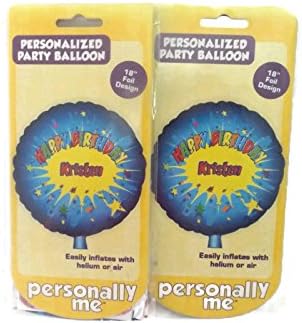 Personalized Party Balloon Decoration Happy Birthday Kristen (2 Pack)