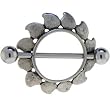 Antiqued Flames Of Fire Nipple Shield 7/8 Inches 5mm