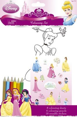 Childrens Toyshop  Toys : Disney Princess Colour & Sticker Set