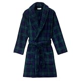 Boys' Ch Robe - Plaid Nvy/Grn