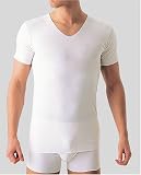 グンゼ CRUX FINE_CUTTING_LINE 【アウターひびきにくい・乾燥機対応】 VネックTシャツ ホワイト(03) RX1215