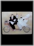 Fat French Chef Glass Cutting Board / Art / Jennifer Garant