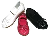 Toddler Girls Patent Gathered Bow Mary Janes Shoes