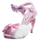 [クィーンビー] QUEENBEE ハートヒールリボンサンダル