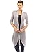 PattyBoutik Women's Long Sleeve Curved Hem Open Cardigan