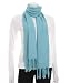 Love Quotes Rayon/Poly Blend Wrap/Scarf with 4" Hand Knotted Fringe - Teal Mist