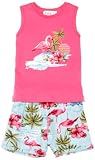 Mini ZZZ Pink Flamingo Singlet/Short Girl