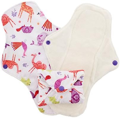 Pink Daisy Organic Cotton Washable Feminine Menstrual Pads - 3 Pack (Medium, Suri)