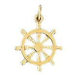 14K Gold Pendant Ships Wheel 1.6 - Gram(s)
