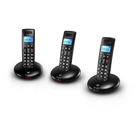 BT Graphite 2100 Trio DECT Digital Cordless Phone - Black