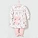 FERENYI Baby Girls Summer Clothes Cartoon Long-Sleeved Dress with Pants Sets