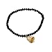 18k Yellow Gold Plated Sterling Silver Glass Bead