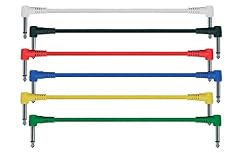 Patch Lead Cables, stereo, 6-pack, 6 colors, moulded angled jacksÊ90cm 3ft