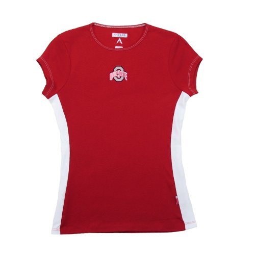 Antigua Ohio State University Women's Flash Baby Rib Short Sleeve Tee