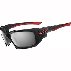 Oakley Scalpel Casey Stoner Edition Men's Asian Fit Special Editions Ducati Racewear Sunglasses w/ Free B&F Heart Sticker Bundle - Polished Black/Black Iridium