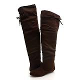 Bamboo Zoria01 Knee-High Boots Brown 10 Brown