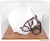 VMI Keydets Team Logo Helmet Display Case | Details: Oak Base, Mirror Back