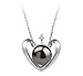 Heart Black 9-10mm AA Quality Freshwater 925 Sterling Silver Pearl Pendant