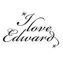I Love Edward Script Hand Temporary Tattoos - 6 Tats per Pack