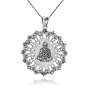 Sterling Silver Marcasite Buddha Pendant, 18"