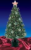 3′ Pre-Lit Fiber Optic Green Artificial Christmas Tree with Stars – Multi Lights