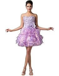 Strapless Acrylic/Satin Cocktail Sequined Lace-Up Beaded Sweetheart Evening Dress/Prom Dress/Party Dress 