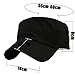 Vivoice Fashionable Solid Color Unisex Flat Top Army Style Cadet Cap with Adjustable Strap (coffee)