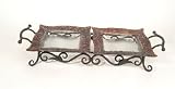 Kitchen & Housewares : Danya B MN932 Double Glass Tray L:25.5 Inch, W:10.5 Inch