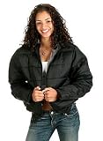 Women's Elastic Waist Bubble Jacket with Hood