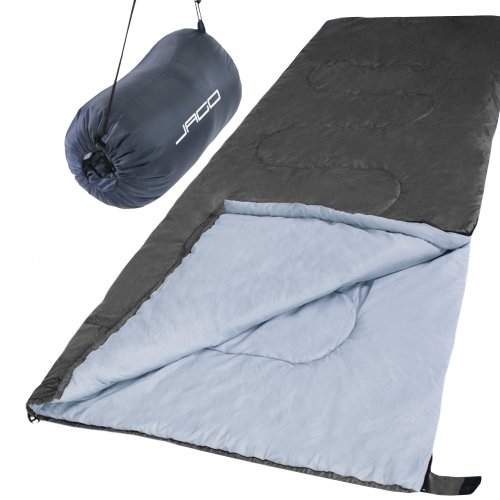 Jago Rectangle Sleeping Bag with Storage Bag Adult Camping Hiking - Choice of Colour (Grey) Jago Rectangle Sleeping Bag with Storage Bag Adult Camping Hiking - Choice of Colour (Grey)