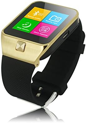 Great Asia S29 Smart Watch Phone Bluetooth Smartwatch 1.3mp Camera 1.54'' GSM Sync Call Android Mate for Iphone Samsung HTC (Glod)