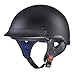 AHR Motorcycle Half Face Helmet DOT Approved Motorbike Cruiser Chopper Matt Black L