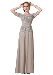 Sheath Lace Jeweled Chiffon/Satin Mother-of-the-Bride Dress/Wedding Dress 