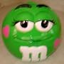 M&M's Green Valantina Cookie of Candy Jar New Sealed