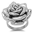 Sterling Silver Ring - Rose - 26mm x 3mm (Sizes 6-9) Sterling Silver Ring - Rose - 26mm x 3mm (Sizes 6-9)
