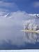 Deer Creek Reservoir and Rimed Trees, Mt. Timpanogas, Wasatch Mountains, Utah, USA Ar...