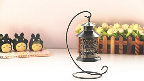 Castlestone Moroccan Candle Holder Lantern (4.1 X 8.7 Inches) (Black)
