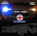SUPER BRIGHT BLUE HID LOOK 4 LED LIGHTS MX5 EUNOS T10 WEDGE BASE