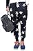 Men's Star Printing Hip Hop Sweat Pants Harem Dance Jogger Baggy Trousers Slack (L, Black)