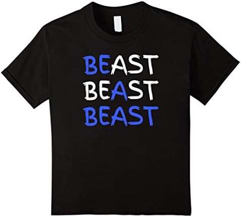 Kids Be A Beast Fitness Workout T-Shirt T Shirt Tshirt Tee Top 6 Black