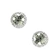 14K White Gold Prasiolite and Diamond Earrings