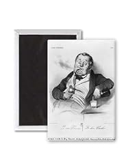 A true smoker, from the series 'Galerie.. - 3x2 inch Fridge Magnet - large magnetic button... by 