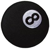Eight Ball Embroidered Billiards Patch 8-Ball Pool Iron-On Emblem