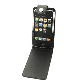 Premium Apple iPhone Leather Case with Belt Clip (Black) - LIMITED SPECIAL!