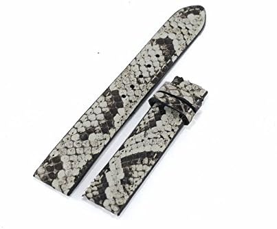 Tom Leather 100% Genuine Exotic Leather Watch Band Strap 18mm White