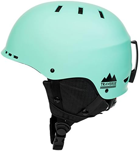 Traverse Sports 2-in-1 Convertible Ski &amp; Snowboard/Bike &amp; Skate Helmet, Matte Ice Green, Small/Medium