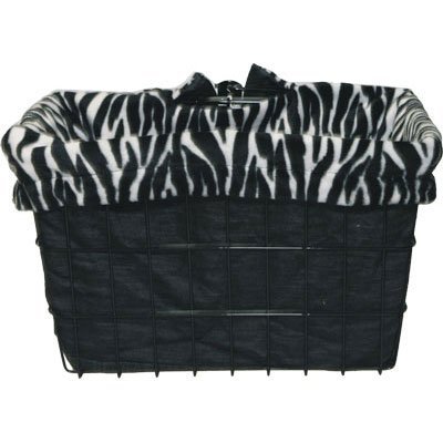 Basket Buddy Reversible Bike Basket Cover - Zebra, White